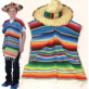 Mexican Poncho and Sombrero Set For Kids